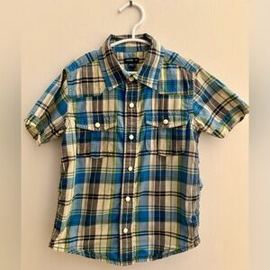 Baby Gap Boys Short Sleeve Button Down Polo Shirt 5T EUC